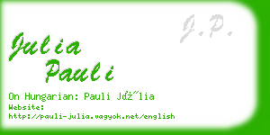julia pauli business card